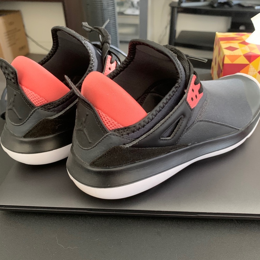Grey and Coral Jordans